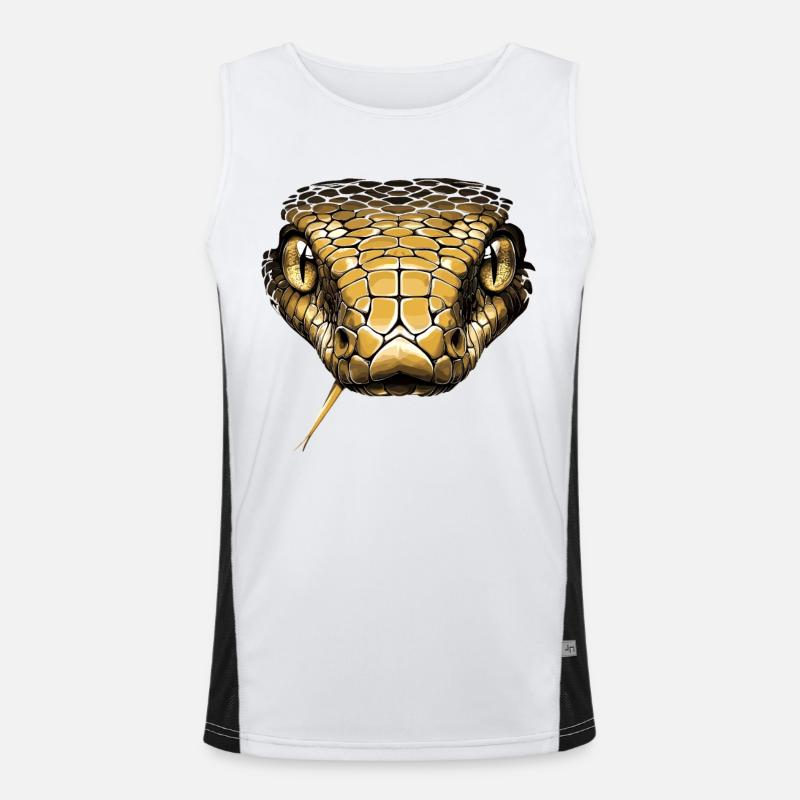 Serpent Python Cobra Mamba Serpent à sonnettes Serpent Débardeur respirant contrasté Homme 