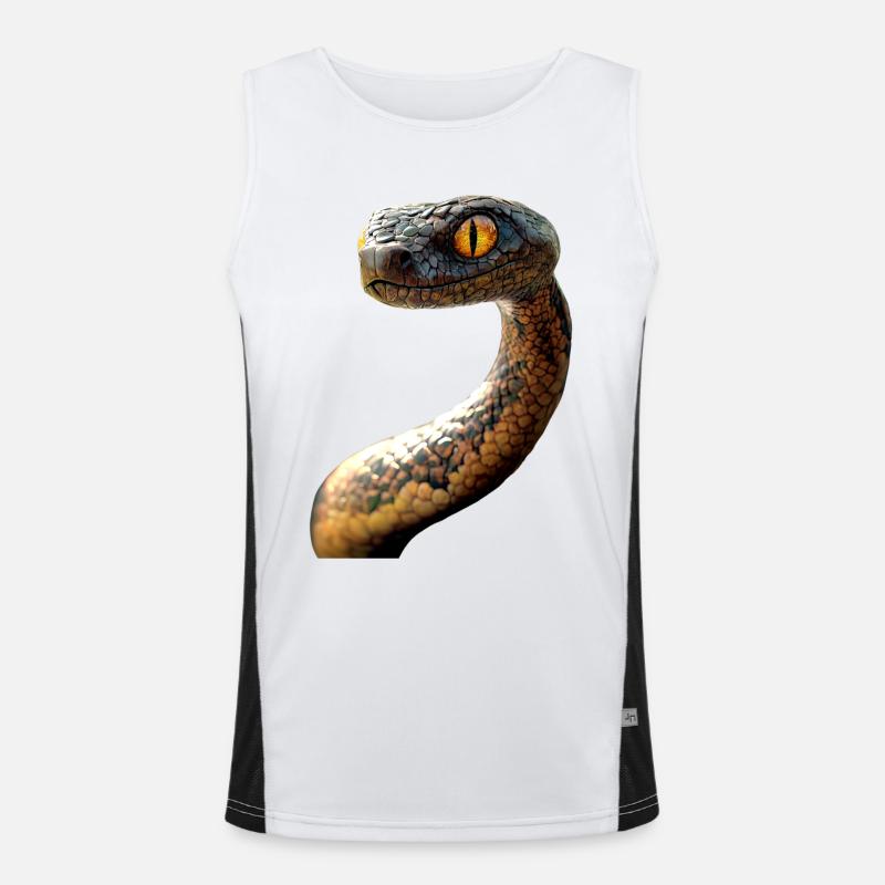 Serpent Python Cobra Mamba Serpent à sonnettes Serpent Débardeur respirant contrasté Homme 