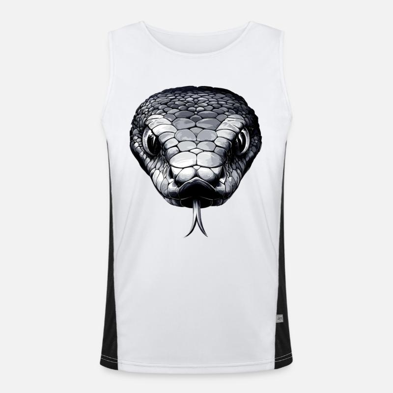 Serpent Python Cobra Mamba Serpent à sonnettes Serpent Débardeur respirant contrasté Homme 