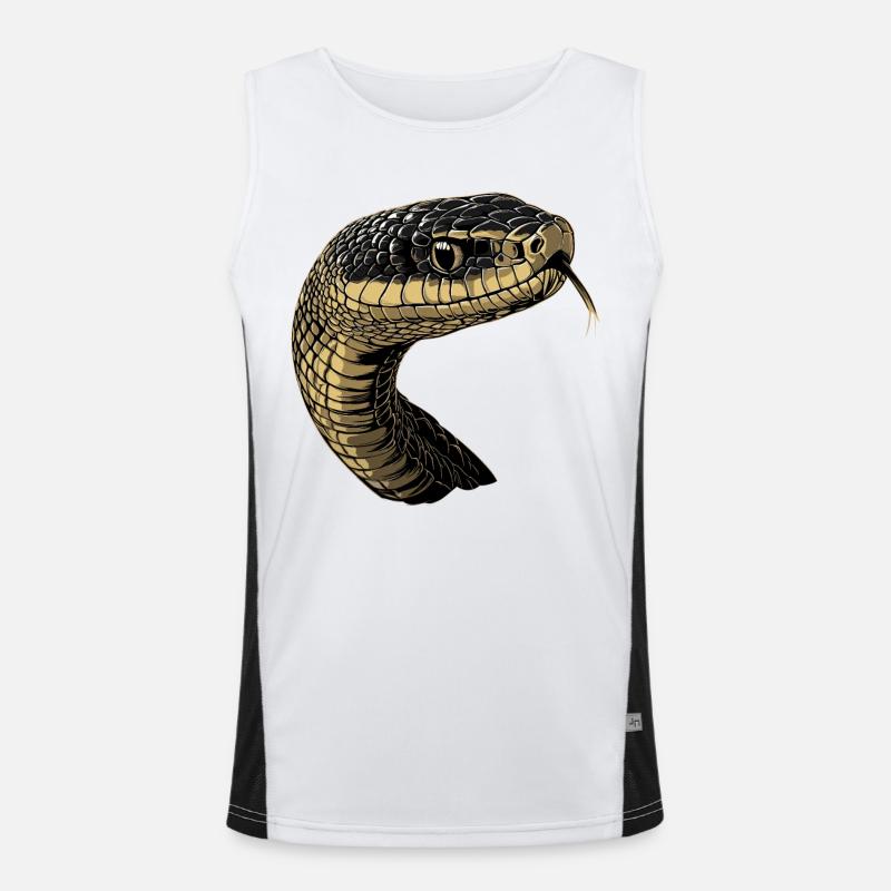 Serpent Python Cobra Mamba Serpent à sonnettes Serpent Débardeur respirant contrasté Homme 