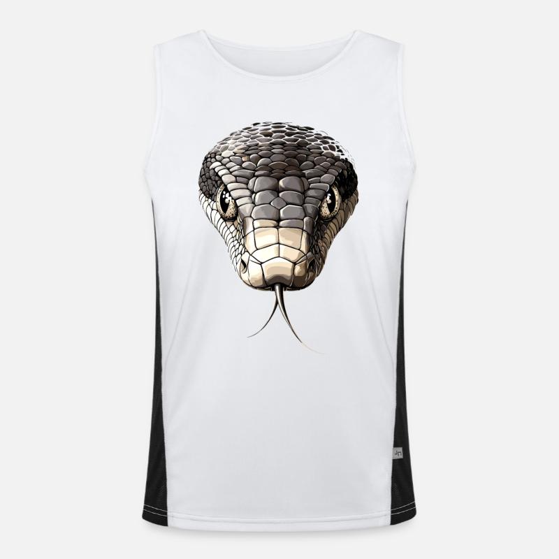 Serpent Python Cobra Mamba Serpent à sonnettes Serpent Débardeur respirant contrasté Homme 