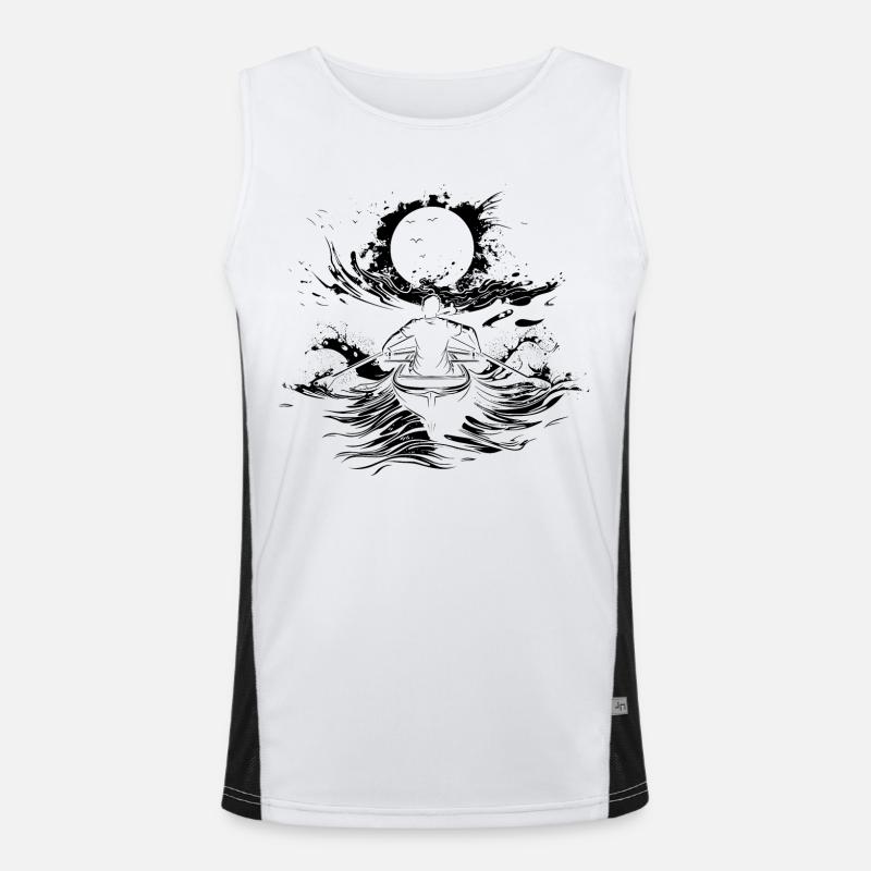 Rudern Funktionelles Kontrast-Tank Top für Männer 