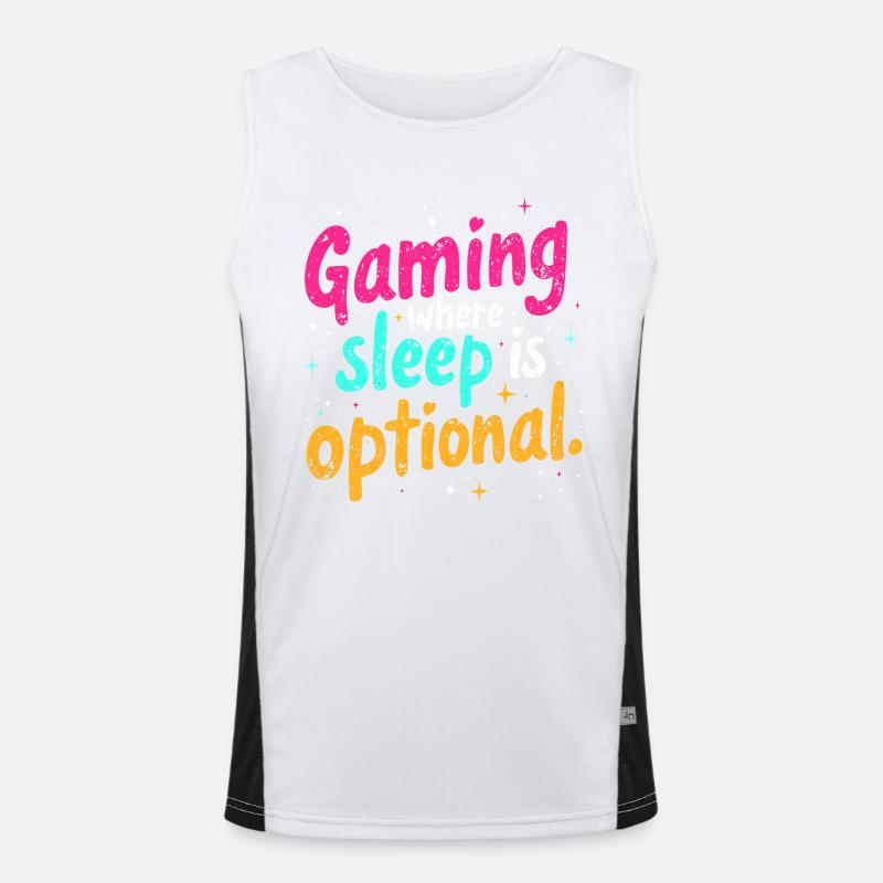 GAMING: WHERE SLEEP IS OPTIONAL Men's Functional Contrast Tank Top 