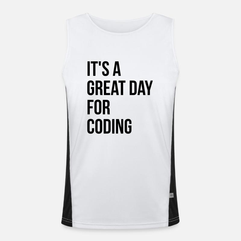 Codierung Funktionelles Kontrast-Tank Top für Männer 