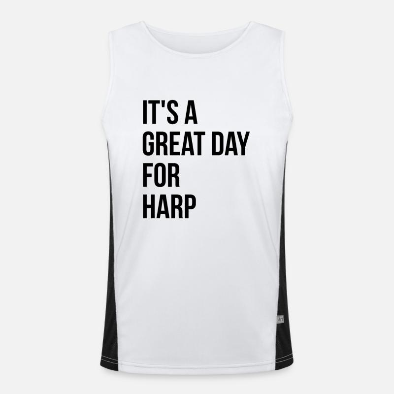 Harfe Funktionelles Kontrast-Tank Top für Männer 