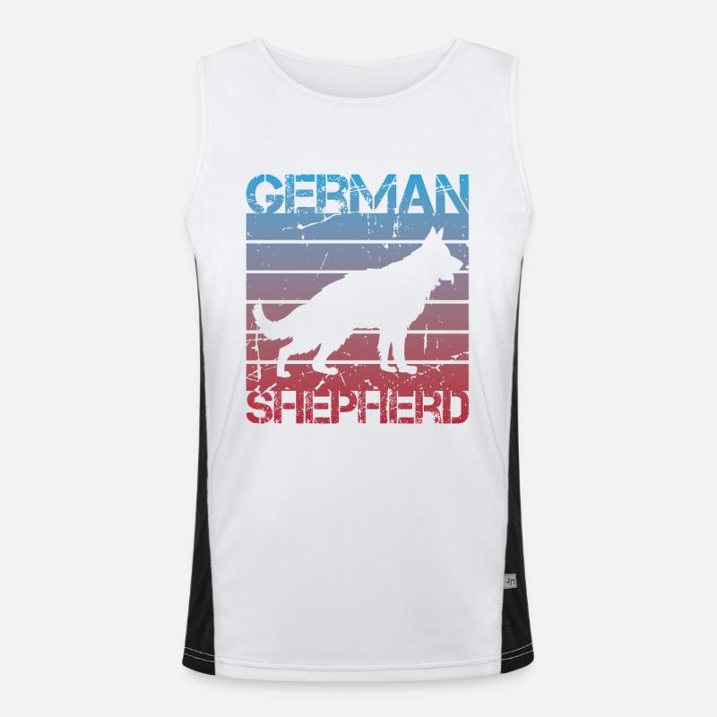 Schäferhund Funktionelles Kontrast-Tank Top für Männer 