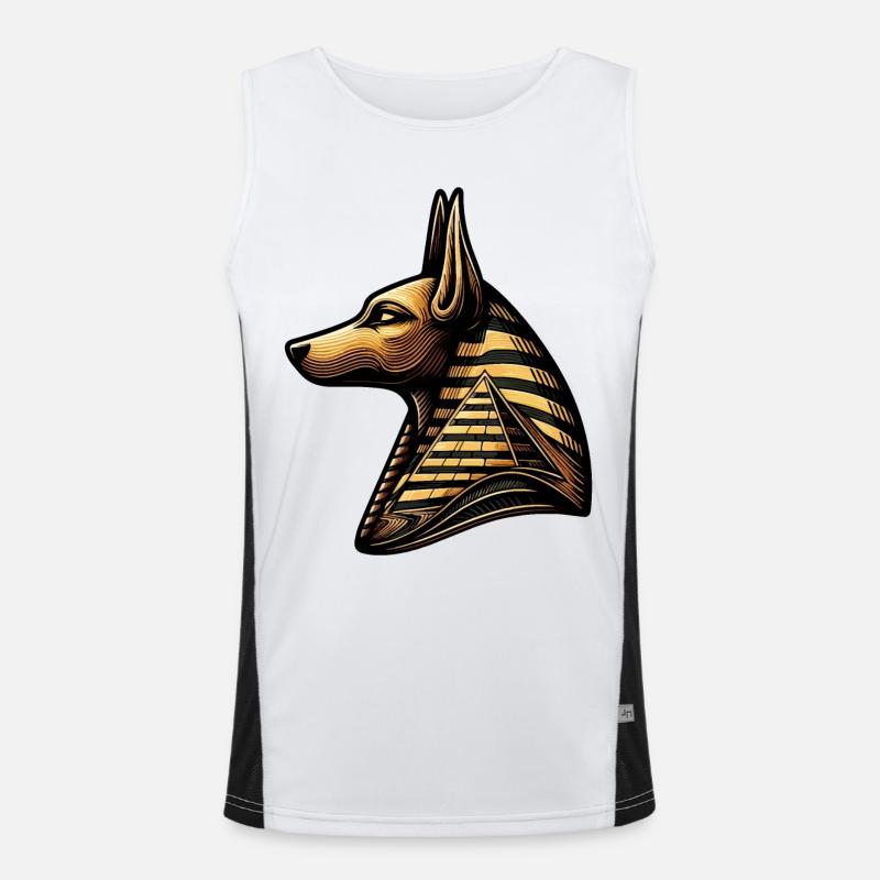 Anubis | Wächter der Gräber Ägypten Funktionelles Kontrast-Tank Top für Männer 