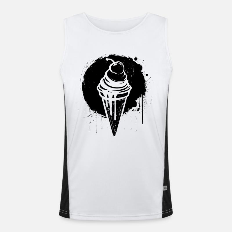 Eiscreme Funktionelles Kontrast-Tank Top für Männer 