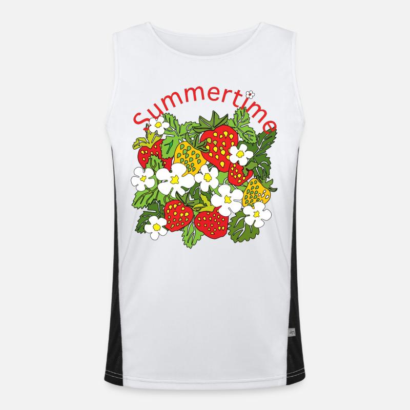 Summer Fruit Pattern Trio Men's Functional Contrast Tank Top 