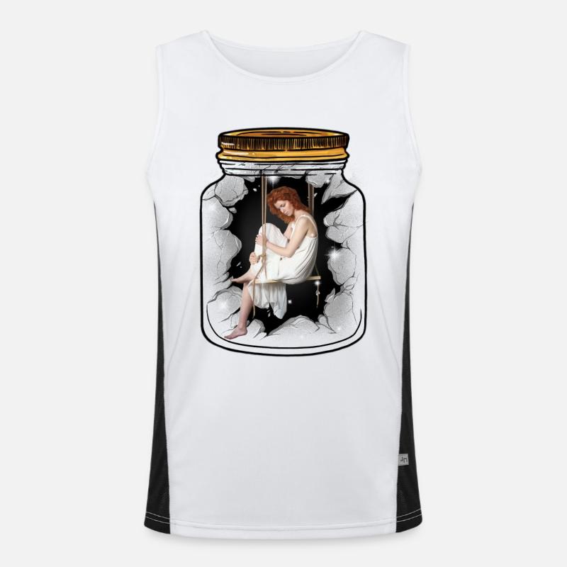 Émotions, sentiments, dépression, solitude Débardeur respirant contrasté Homme 