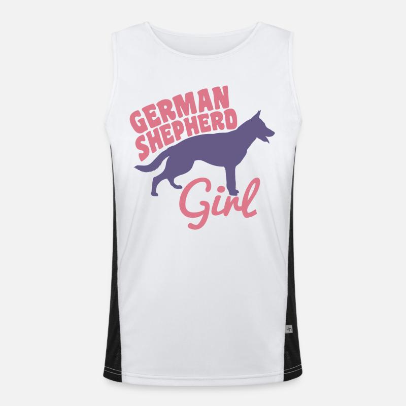 Schäferhund Mädchen Funktionelles Kontrast-Tank Top für Männer 