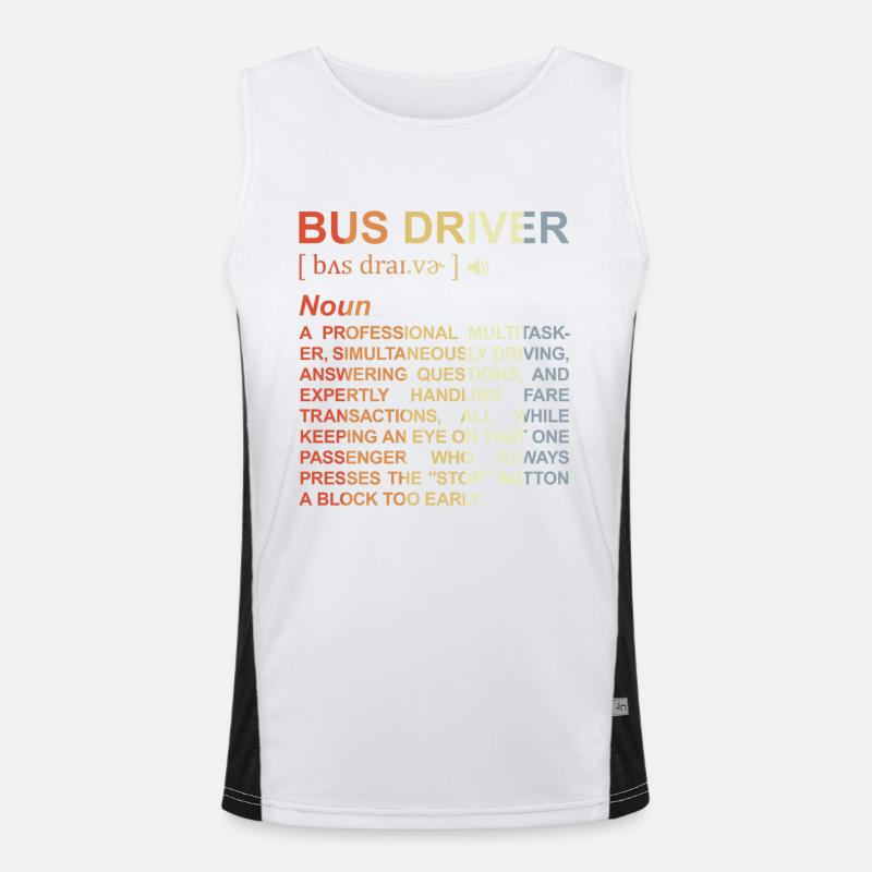 Bus Driver Meaning Men's Functional Contrast Tank Top 