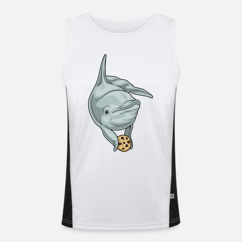 Dolphin Cookie Men's Functional Contrast Tank Top 