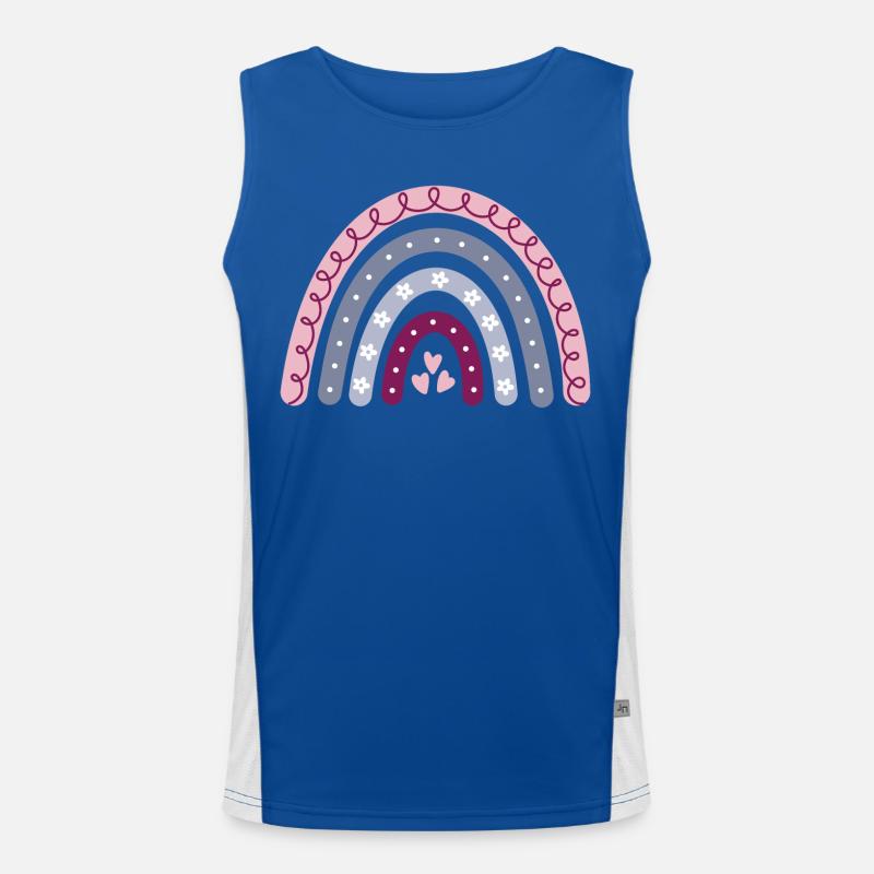 Boho Rainbow Men's Functional Contrast Tank Top 