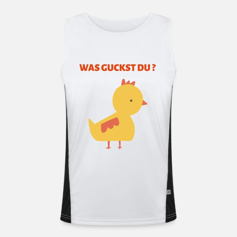 QU’EST-CE QUE VOUS REGARDEZ ? Débardeur respirant contrasté Homme 