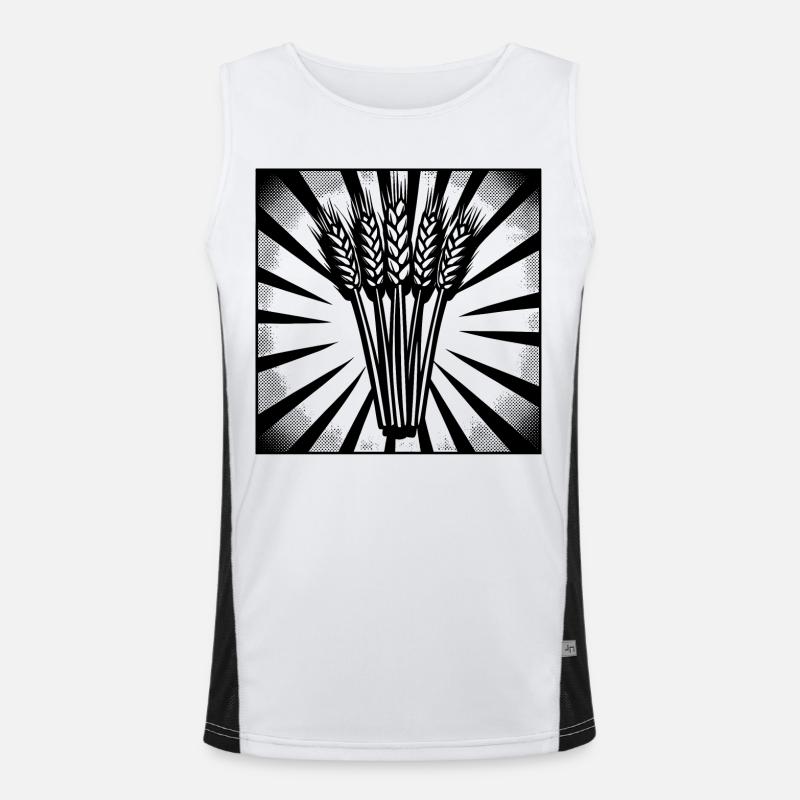 5 Ears of Wheat Highlight Dark Men's Functional Contrast Tank Top 