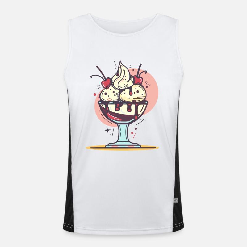 Graphique de crème glacée Débardeur respirant contrasté Homme 