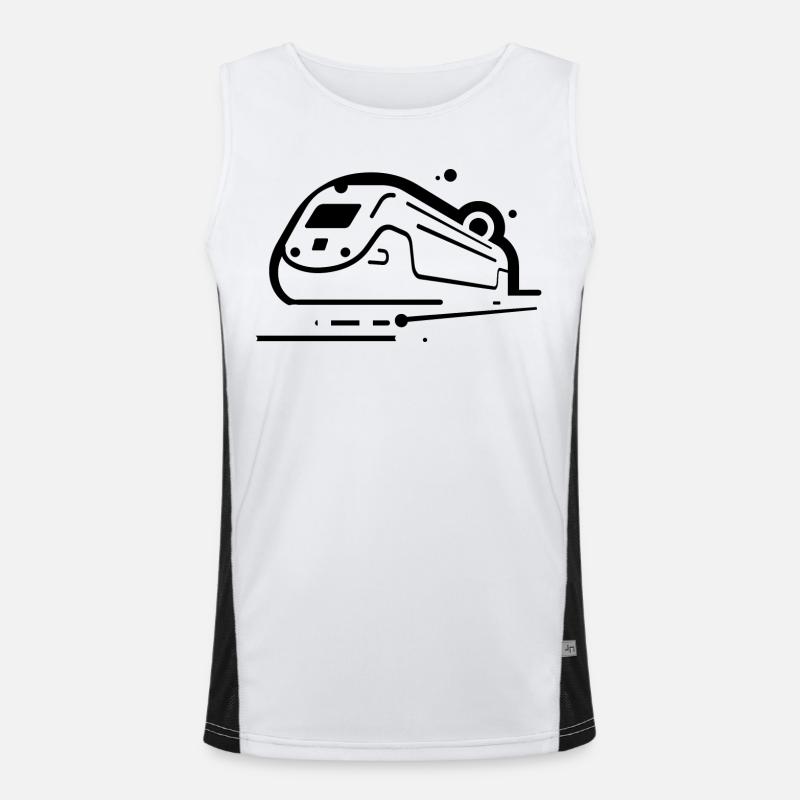 Train Comic Style Men's Functional Contrast Tank Top 