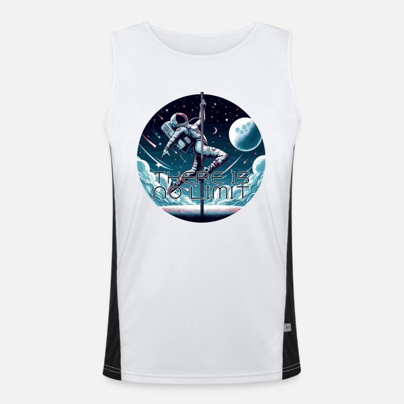 Pole dance astronaute Pole Dance cadeau Débardeur respirant contrasté Homme 