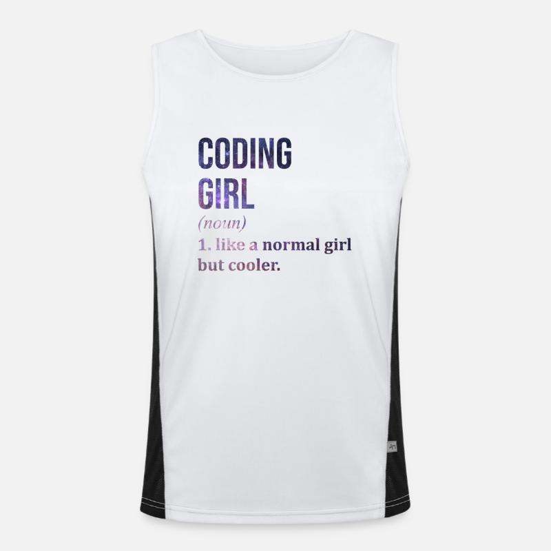 Coding Coding Coding - Men's Functional Contrast Tank Top  - white/black