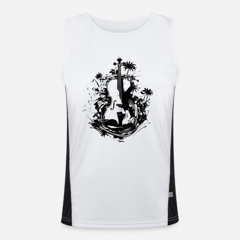 Violine Funktionelles Kontrast-Tank Top für Männer 