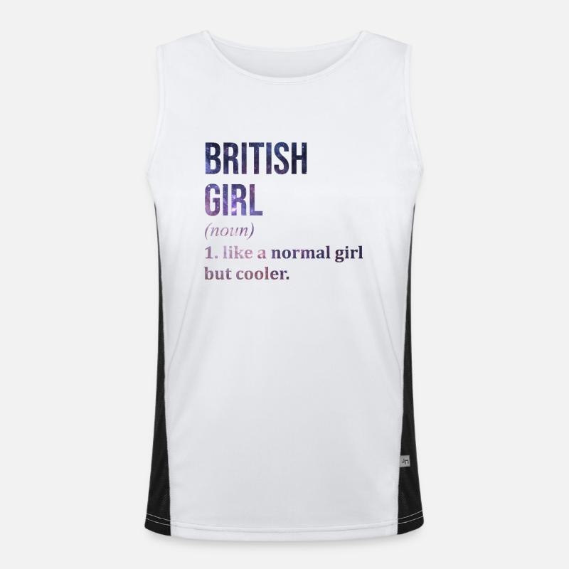Großbritannien Funktionelles Kontrast-Tank Top für Männer 