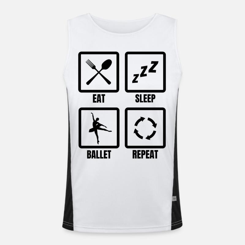 Ballet routine - Men's Functional Contrast Tank Top  - white/black