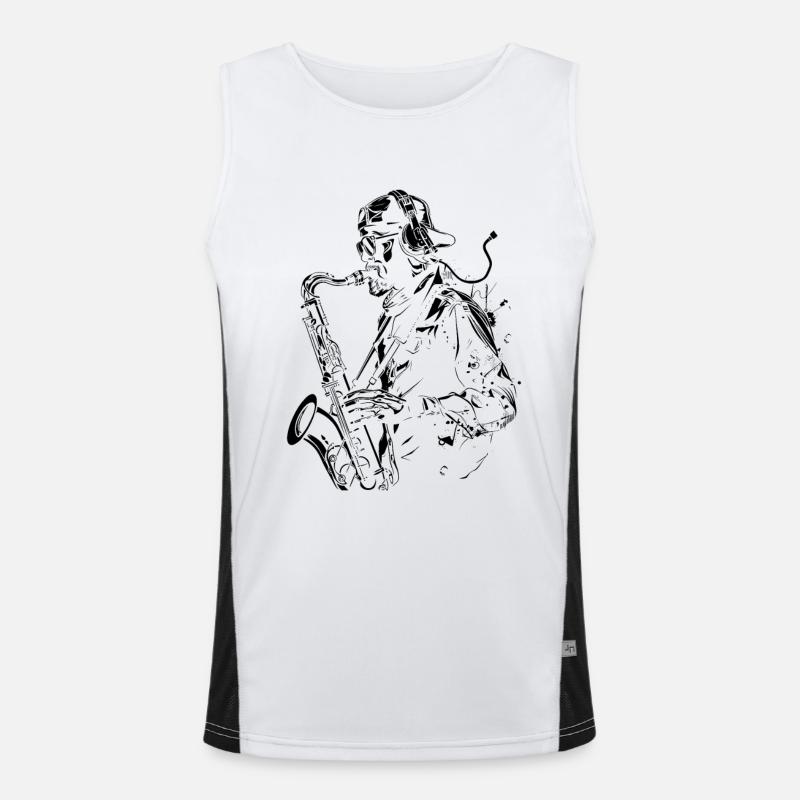 Graphisme Saxophoniste Débardeur respirant contrasté Homme 