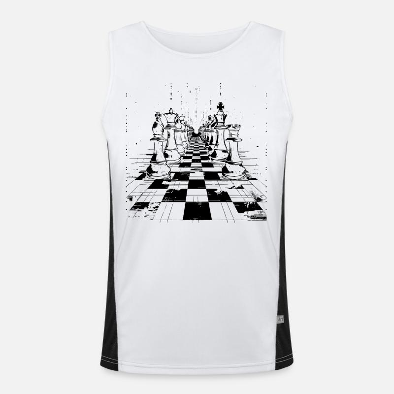 Chess Graphics Men's Functional Contrast Tank Top 