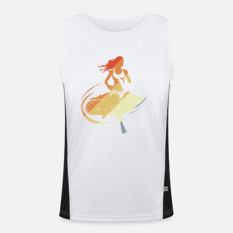 Runner Sketch Men's Functional Contrast Tank Top 