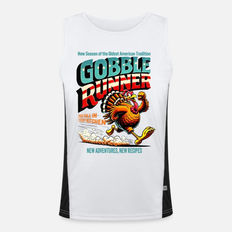 Gobble Runner – Turkey’s Escape Adventure Begins Men's Functional Contrast Tank Top 