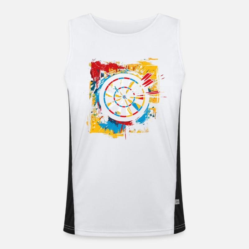 Dartscheibe Graffiti Funktionelles Kontrast-Tank Top für Männer 