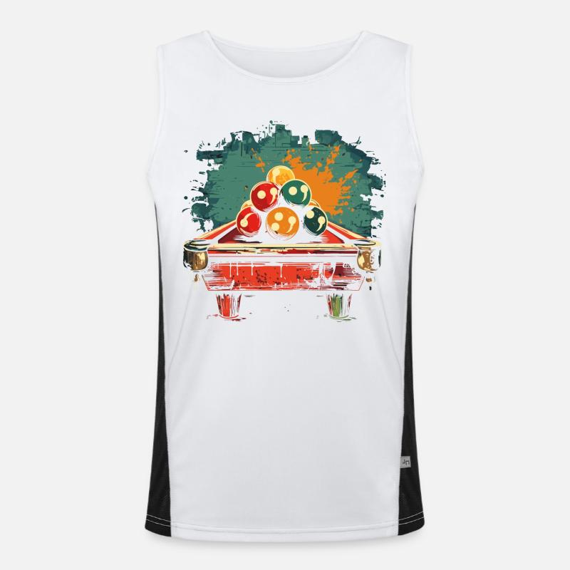 Billiard Comic Style Men's Functional Contrast Tank Top 