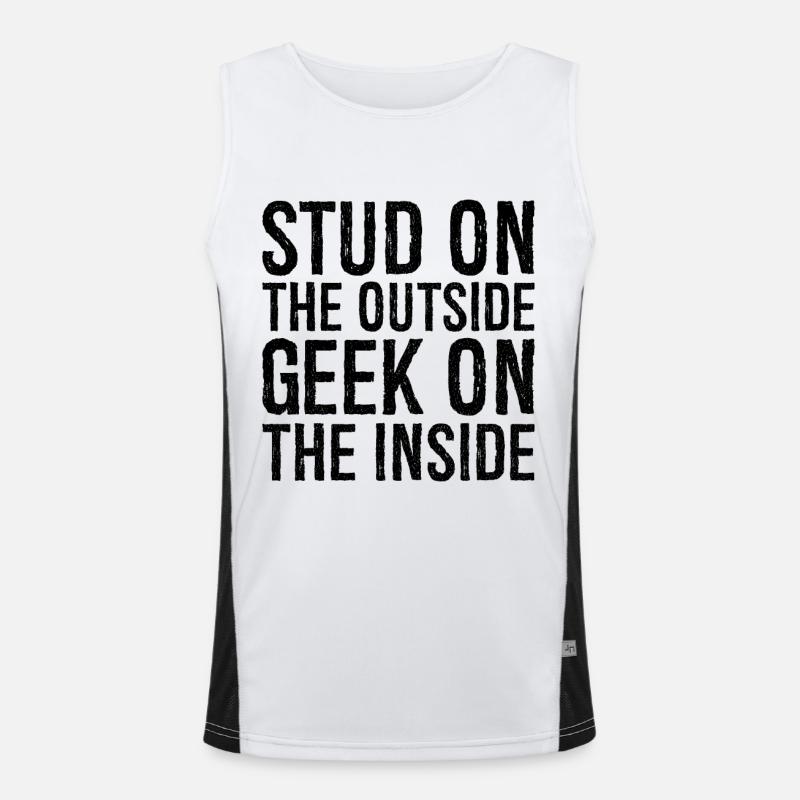 stud on the outside geek on the inside Débardeur respirant contrasté Homme 