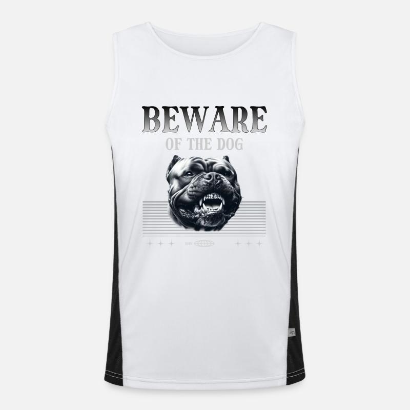 Beware of the dog Men's Functional Contrast Tank Top 