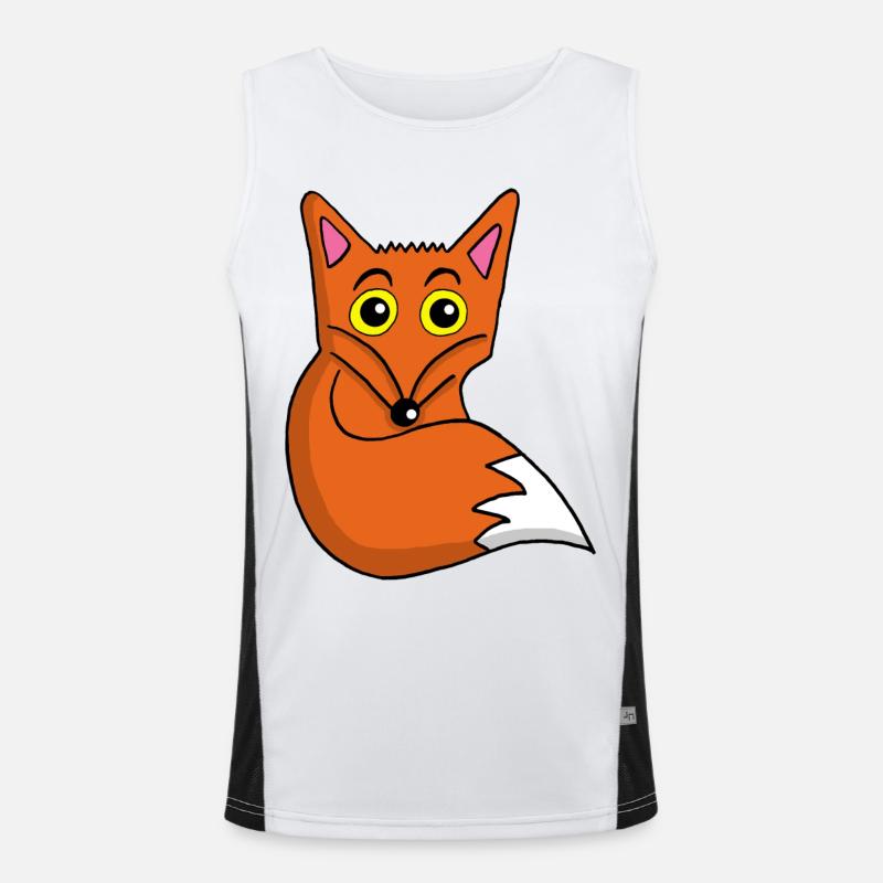 Cute Fox Men's Functional Contrast Tank Top 