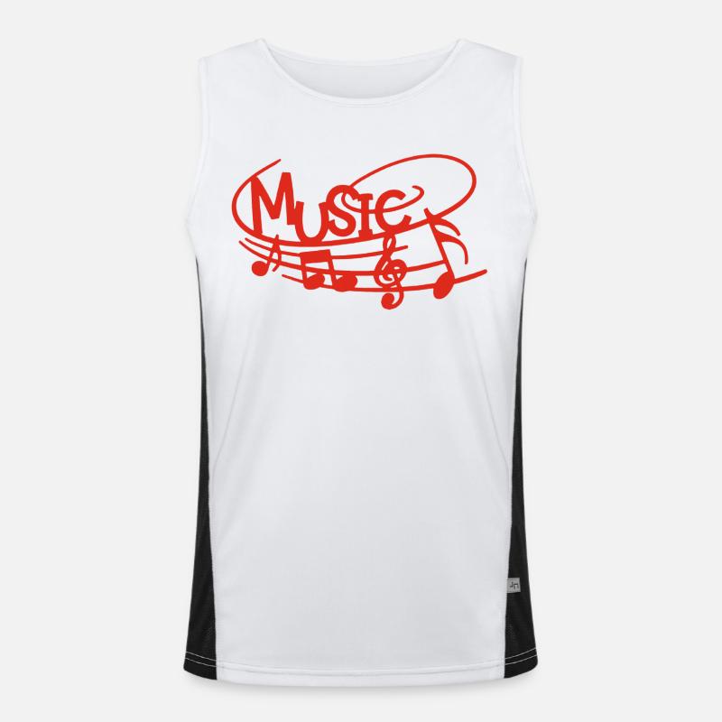 Musik in der Haut (rot) Funktionelles Kontrast-Tank Top für Männer 