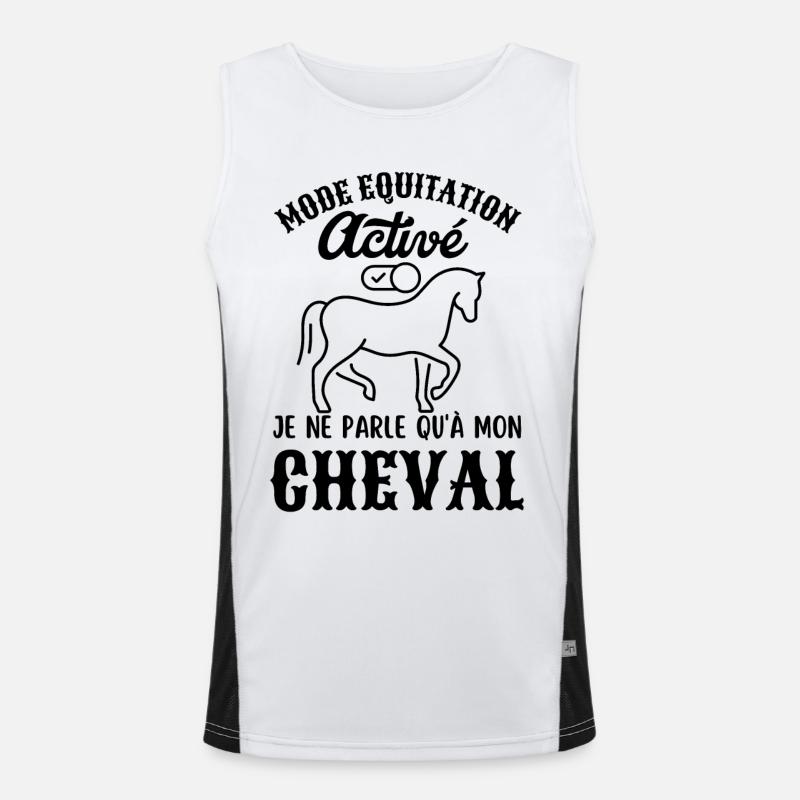 Mode équitation activé Débardeur respirant contrasté Homme 