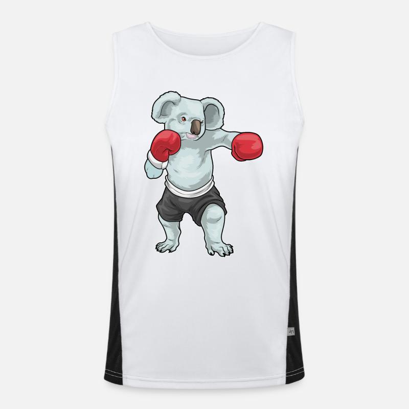 Koala Boxer Boxing Gloves Boxing - Men's Functional Contrast Tank Top  - white/black