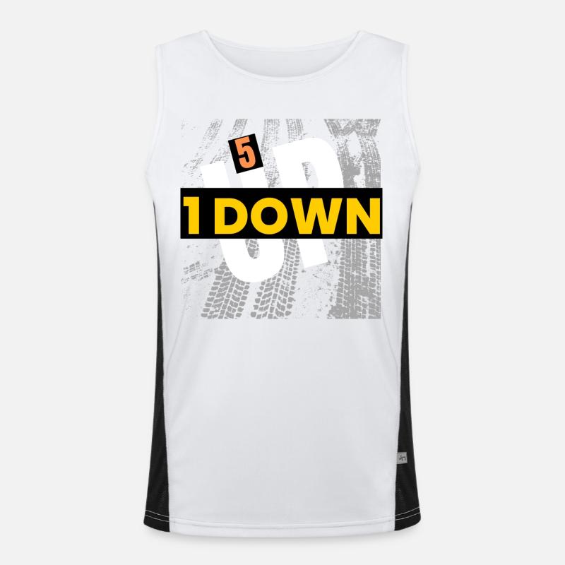 1 runter 5 hoch Funktionelles Kontrast-Tank Top für Männer 