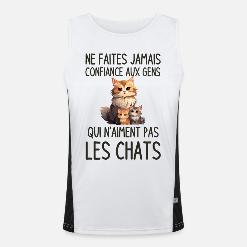 Propriétaire de chats Débardeur respirant contrasté Homme 