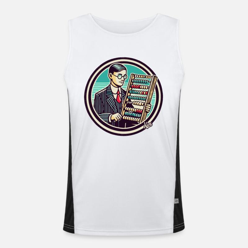 Math Professional: The Human Abacus Men's Functional Contrast Tank Top 