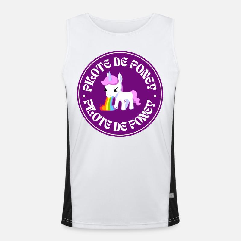 Pony-Pilot Funktionelles Kontrast-Tank Top für Männer 