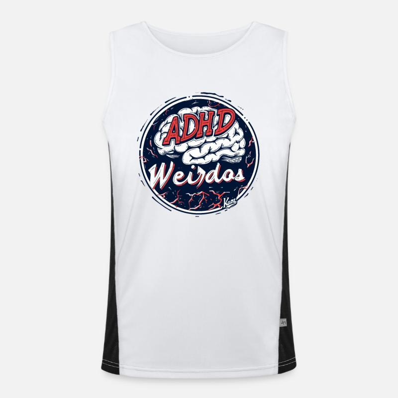 ADHD Brain Freaks Men's Functional Contrast Tank Top 