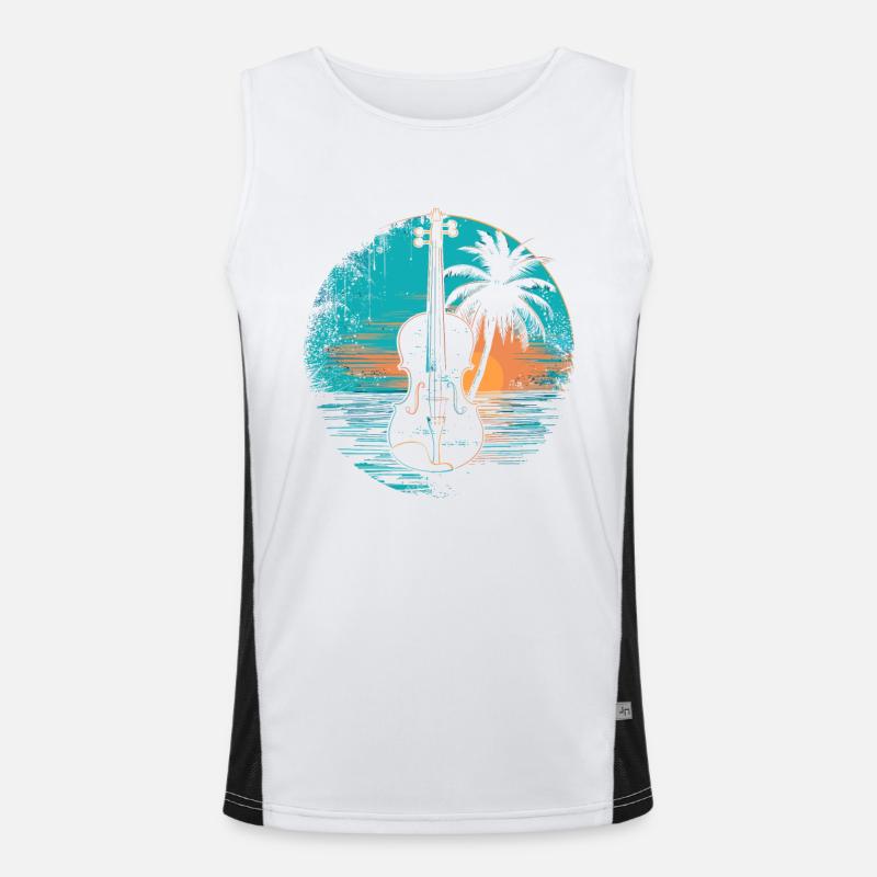 Violon Coucher de soleil Débardeur respirant contrasté Homme 