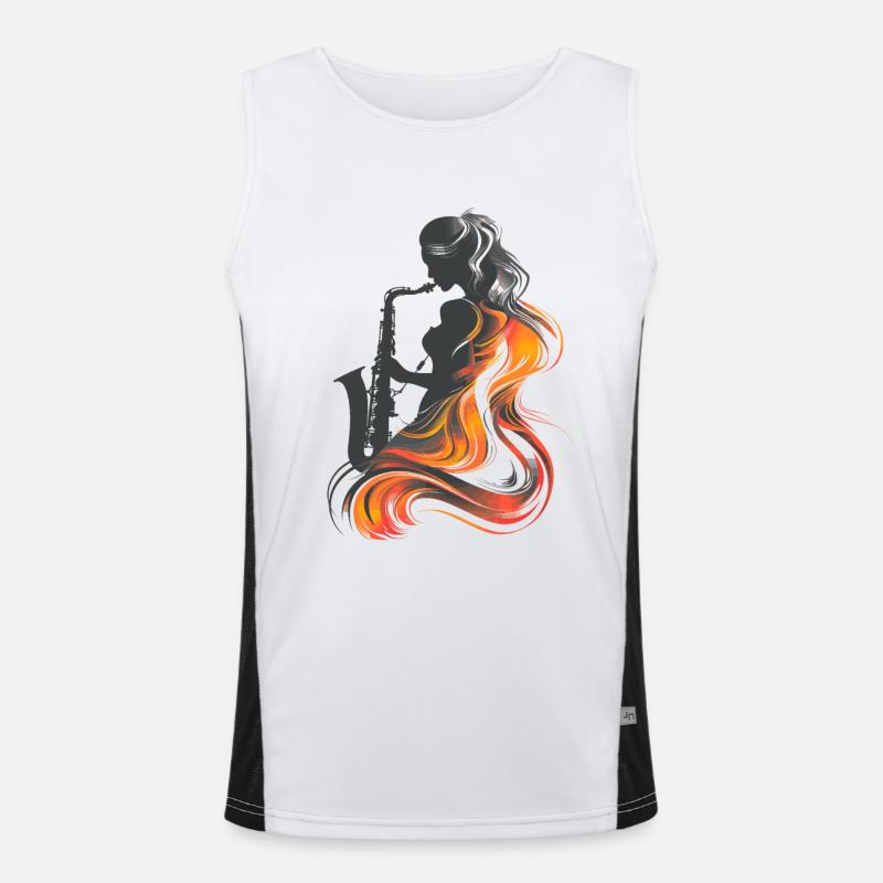 Saxophoniste Conception graphique Débardeur respirant contrasté Homme 