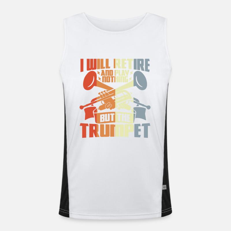 Pensionierter Trompeter Funktionelles Kontrast-Tank Top für Männer 