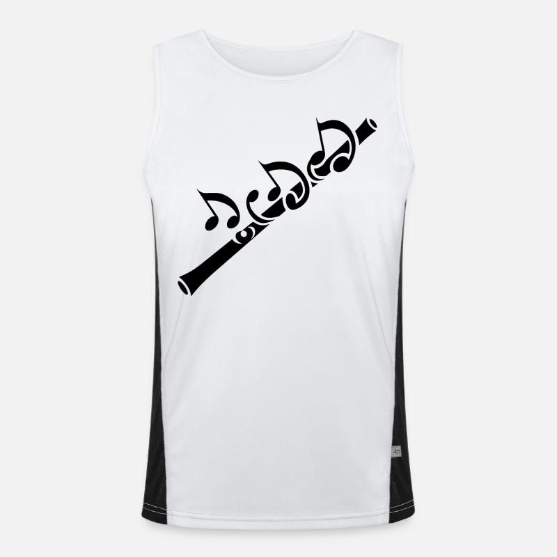 Flute music Men's Functional Contrast Tank Top 