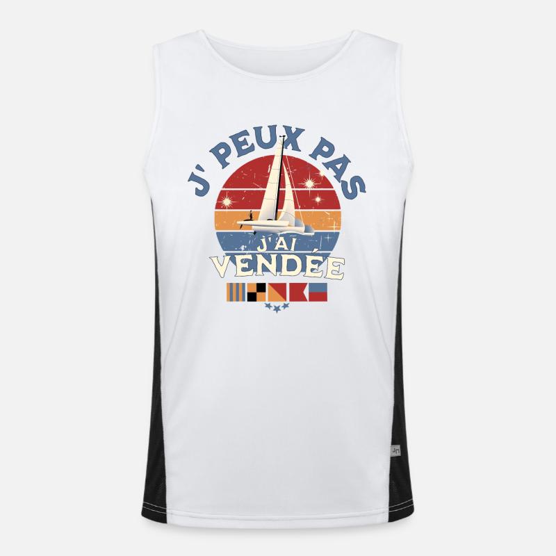 I can't I have Vendée Glb Men's Functional Contrast Tank Top 