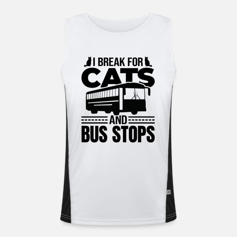 Bus Driver Funny Saying Men's Functional Contrast Tank Top 